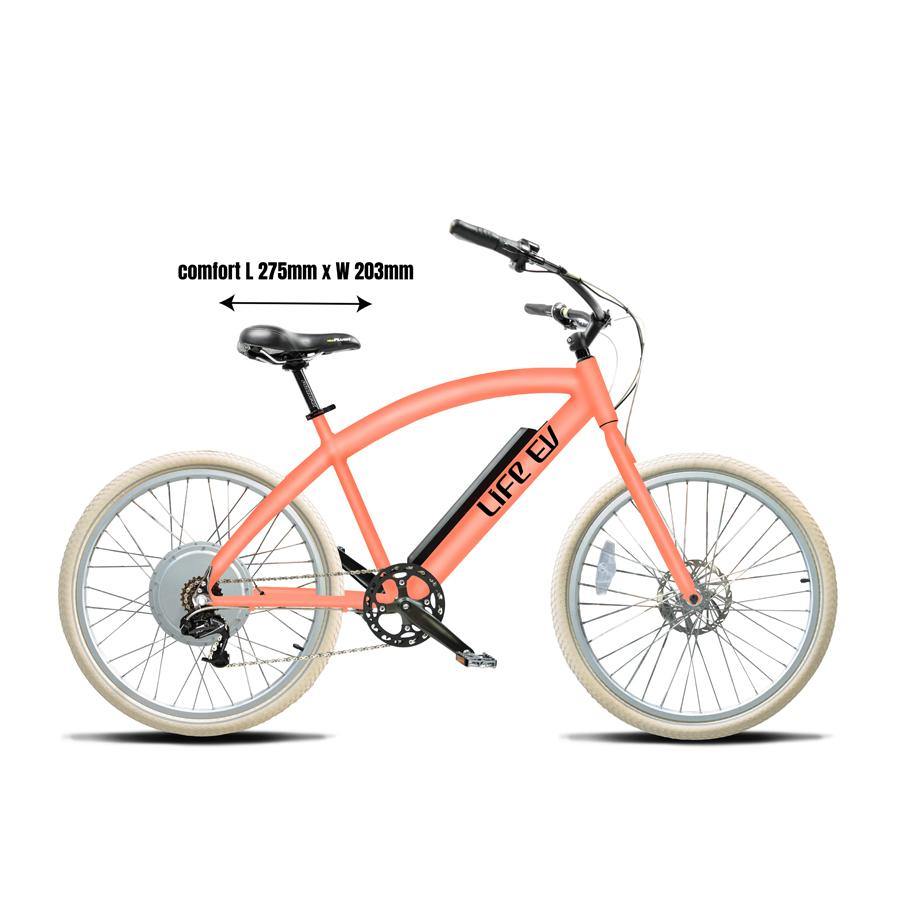 Custom Color Peach Electric Bike Cruiser - Design Your Own E-Bike - Life EV