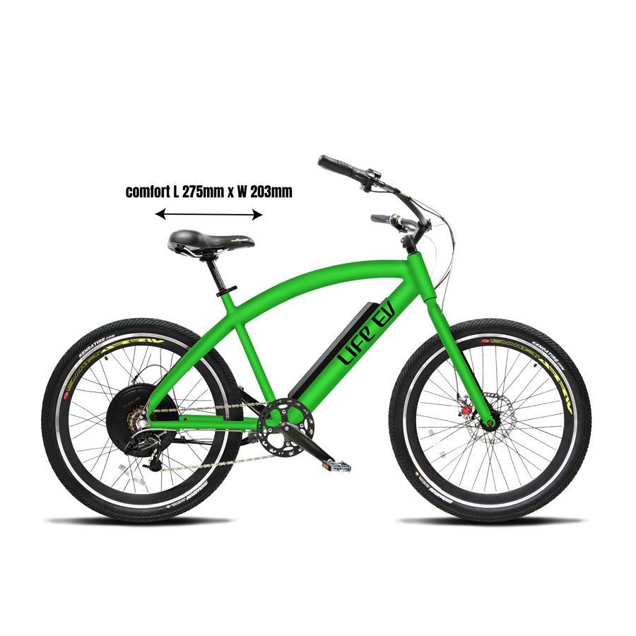 Custom Color Green Electric Bike Cruiser - Design Your Own E-Bike - Life EV