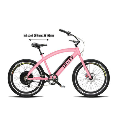 Custom Color Pink Electric Bike Cruiser - Design Your Own E-Bike - Life EV