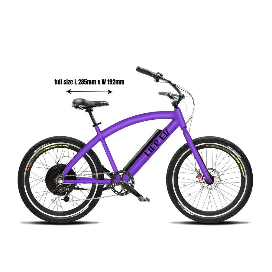 Custom Color Purple Electric Bike Cruiser - Design Your Own E-Bike - Life EV