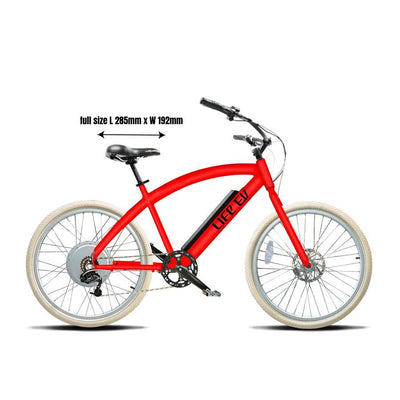 Custom Color Red Electric Bike Cruiser - Design Your Own E-Bike - Life EV