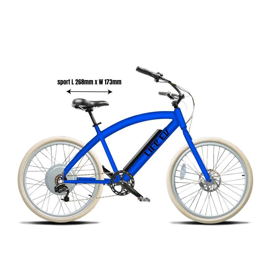 Custom Color Blue Electric Bike Cruiser - Design Your Own - Life EV