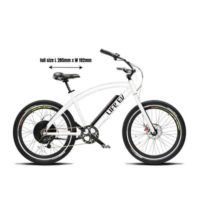 Custom Color White Electric Bike Cruiser - Design Your Own E-Bike - Life EV